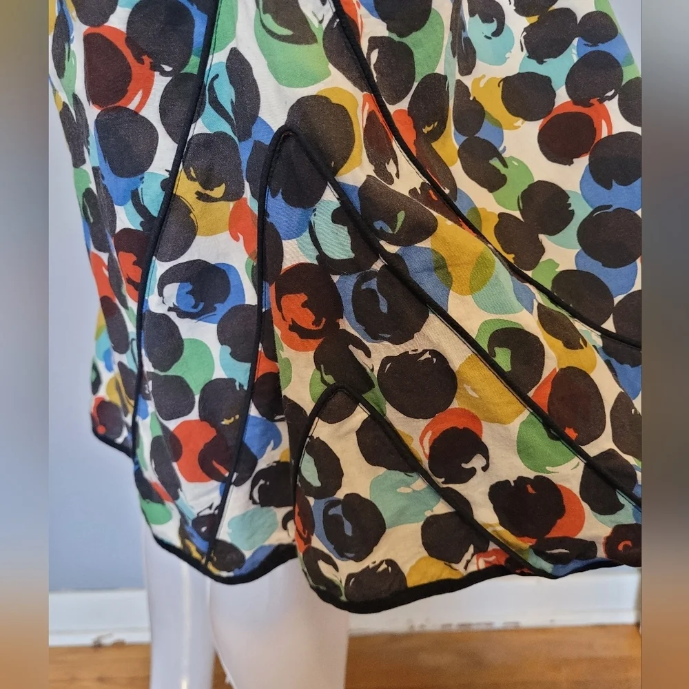 Anthropologie Edme & Esyllte Watercolor Polka Dot Skirt, VGUC, Size 10 - Picture 5 of 11